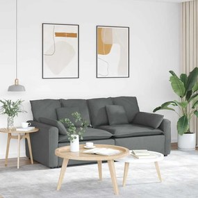 vidaXL Μοντέρνος Καναπές με Μαξιλάρια Σκούρο Γκρι