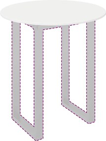 vidaXL Καπάκι τραπεζιού Λευκό Ø 80 x 1,5 cm Επεξεργασμένο ξύλο