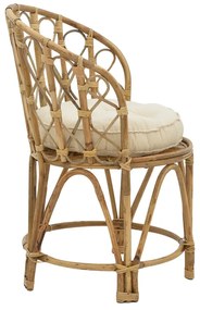 ΠΟΛΥΘΡΟΝΑ ROSTAN INART ΦΥΣΙΚΟ RATTAN ΜΕ ΜΑΞΙΛΑΡΙ 60X46X80ΕΚ