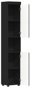 vidaXL Ντουλάπι Μπάνιου με αποθήκευση TULUM Μαύρο 37 x 31.5 x 203 εκ