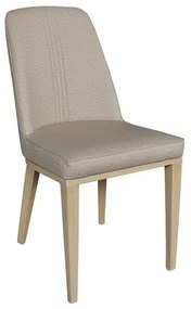 CASTER Καρέκλα Τραπεζαρίας Κουζίνας, Μέταλλο Βαφή Φυσικό Linen PU Μπέζ  45x60x89cm [-Φυσικό/Μπεζ-Tortora-Sand-Cappuccino-] [-Μέταλλο/PVC - PU-] ΕΜ157,2