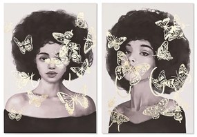 Καμβάς Home ESPRIT Τζίντζερ Καμβάς 70 x 3,7 x 100 cm