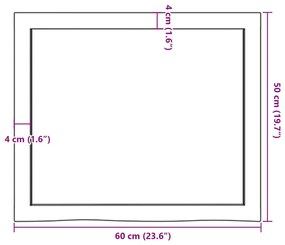 ΠΑΓΚΟΣ ΜΠΑΝΙΟΥ 60 X 50 X (2-4) ΕΚ. ΑΠΟ ΑΚΑΤΕΡΓΑΣΤΟ ΜΑΣΙΦ ΞΥΛΟ 3156012