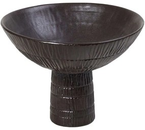 Διακοσμητικό Μπωλ Με Πόδι Scratched NFU516 28x28x19cm Dark Brown Espiel Porcelain