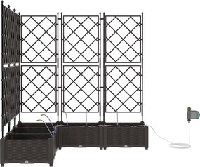 vidaXL Γλάστρα Κήπου 5 pcs Καφέ Ατσάλι