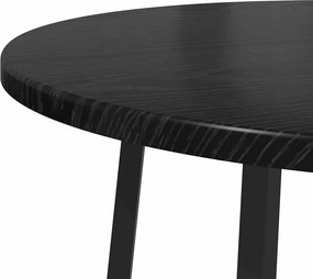 vidaXL Σετ βοηθητικά τραπεζάκια με ράφι 2 pcs Μαύρη Οξυά