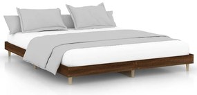 vidaXL Πλαίσιο Κρεβατιού Χωρ. Στρώμα Καφέ Δρυς 120x200εκ. Επ. Ξύλο