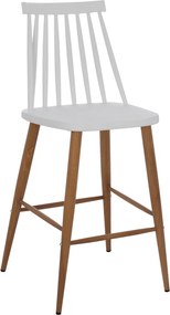 ΣΚΑΜΠΟ ΜΠΑΡ VANESSA HM9300.01 ΛΕΥΚΟ ΜΕΣΑΙΟΥ ΥΨΟΥΣ 43x45x97Υεκ.