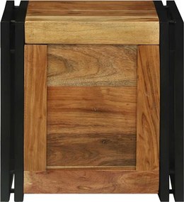 vidaXL Κουτί αποθήκευσης Καφέ και Μαύρο 40 x 40 x 40 cm