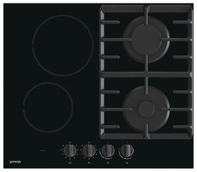 Gorenje GCE691BSC -734118 Εστία Κεραμική Μεικτή Χωρίς Πλαίσιο 2+2 Μαύρη Με 2 Ζώνες Μαγειρέματος &amp; 2 Γκαζιού 60,0 cm