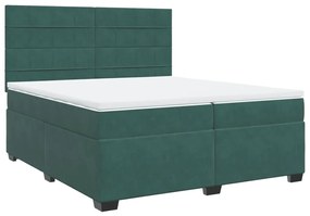 ΚΡΕΒΑΤΙ BOXSPRING ΜΕ ΣΤΡΩΜΑ ΣΚΟΥΡΟ ΠΡΑΣΙΝΟ 200X200ΕΚ. ΒΕΛΟΥΔΙΝΟ 3293305