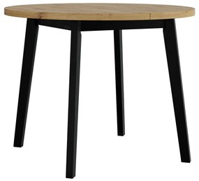Τραπέζι Victorville 358, Artisan βελανιδιά, Μαύρο, 75cm, 25 kg, Επιμήκυνση, Πλαστικοποιημένη μοριοσανίδα, Ξύλο | Epipla1.gr