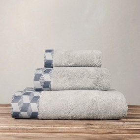 Πετσέτα Προσώπου (50x100) Nima Luxe L.Grey 600gsm