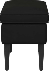 vidaXL Πολυθρόνα Ποδιών Μαύρο 55 x 35 x 41 εκ Βελούδο