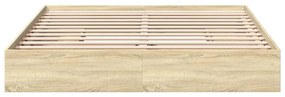 vidaXL Πλαίσιο Κρεβατιού με συρτάρια Sonoma Δρυς 180x200εκ. Επεξ. Ξύλο