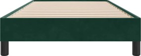 vidaXL Box Spring Κρεβάτι χωρίς στρώμα Σκούρο πράσινο Βελούδινο