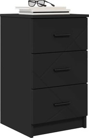 vidaXL Κομοδίνο Μαύρο 38 x 38 x 66 εκ Επεξεργασμένο ξύλο