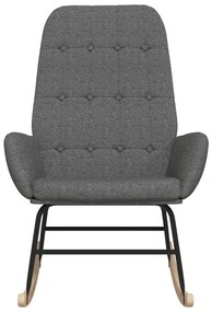 vidaXL Κουνιστή Πολυθρόνα Ανοιχτό Γκρι Υφασμάτινη