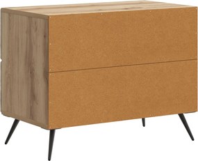 vidaXL Κομοδίνο Artisan Δρυς 62 x 34,5 x 47,5 εκ Επεξεργασμένο Ξύλο