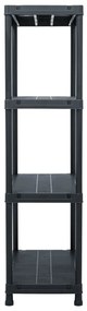 vidaXL Ραφιέρα Μαύρη 100 κ. 60 x 30 x 138 εκ. Πλαστική