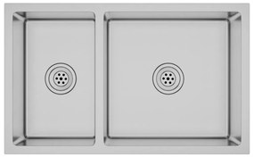 vidaXL Νεροχύτης Κουζίνας από Ανοξείδωτο Ατσάλι