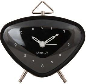 Ρολόι Επιτραπέζιο - Ξυπνητήρι Triangle KA5946BK 11,4x4,8x9,3cm Black Karlsson Metal