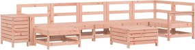 vidaXL Καναπές Κήπου Σετ 9 Τεμαχίων από Μασίφ Ψευδοτσούγκα Ελάτης
