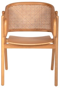 Πολυθρόνα Kenlee Φράξινος Και Φυσικο Rattan Rattan Σε Φυσικο 57,5x55x81Yεκ.