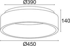 Φωτιστικό Πλαφονιέρα LED 3 CCT Aca Apollo BR81LEDC45WHCCT White