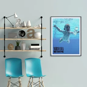 Πόστερ &amp; Κάδρο Nirvana MS015 22x31cm Μαύρο Ξύλινο Κάδρο (με πόστερ)