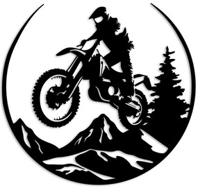 Διακοσμητικό Τοίχου Enduro 891TNL3722 46x49cm Black Wallity Metal