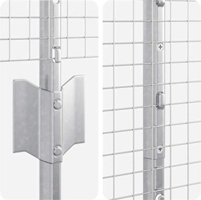 vidaXL Τεντώτο με στήριγμα Ασημί 1,2 x 25 m Ατσάλι