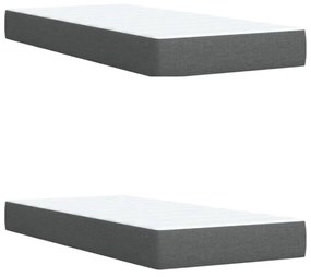 ΚΡΕΒΑΤΙ BOXSPRING ΜΕ ΣΤΡΩΜΑ ΣΚΟΥΡΟ ΓΚΡΙ 200X200 ΕΚ. ΥΦΑΣΜΑΤΙΝΟ 3287169