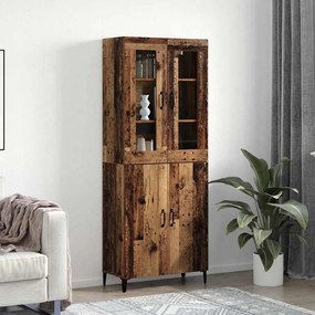 vidaXL Highboard 2 pcs Παλαιό ξύλο 69.5 x 34 x 180 εκ.