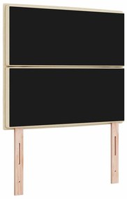 vidaXL Κεφαλάρι με κεφαλάρι Κρεμ 80 cm ύφασμα