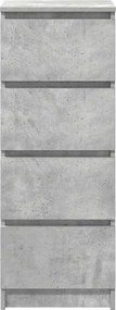 vidaXL Ντουλάπι Γκρι Σκυροδέματος 37,5x35x99 εκ. Επεξεργασμένο Ξύλο