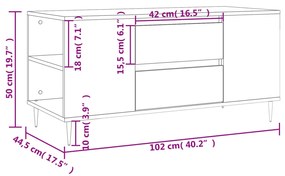 ΤΡΑΠΕΖΑΚΙ ΣΑΛΟΝΙΟΥ ΚΑΦΕ ΔΡΥΣ 102X44,5X50 ΕΚ. ΕΠΕΞΕΡΓΑΣΜΕΝΟ ΞΥΛΟ 830995