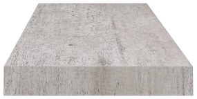 Ράφια Τοίχου 4 τεμ. Γκρι Σκυροδέματος 60 x 23,5 x 3,8 εκ. MDF - Γκρι