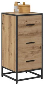 vidaXL Πλαϊνό γραφείο με συρτάρι artisan δρυς 35.5 x 35 x 76 εκ