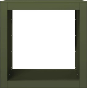 vidaXL Ράφι Καυσόξυλων Πράσινη 60x40x60 εκ. Ατσάλινο
