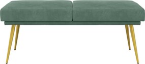 vidaXL Διπλή Επίστρωση Πάγκος Θαλασσί 120 x 45 x 46 εκ Βελούδο