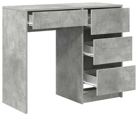 vidaXL Γραφείο Γκρι σκυροδέματος 90 x 37.5 x 75 εκ Επεξεργασμένο ξύλο