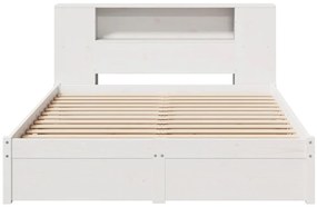 vidaXL Κρεβάτι Βιβλιοθήκη Χωρίς Στρώμα 120x200 εκ Μασίφ Ξύλο Πεύκο
