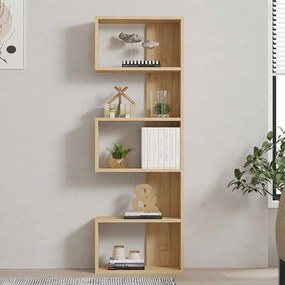 Βιβλιοθήκη Cascade pakoworld σε oak απόχρωση 51.8x22x150εκ