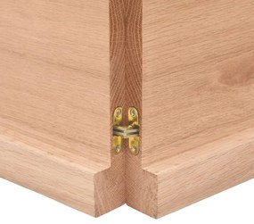 vidaXL Πάγκος Μπάνιου Αν. Καφέ 120x40x(2-4) εκ. Επεξεργ. Μασίφ Ξύλο