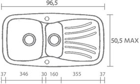 Νεροχύτης Sanitec 309-Leuko