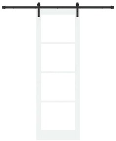 vidaXL Συρόμενη Πόρτα ORKDAL Λευκό 78 x 232 cm Μασίφ ξύλο πεύκου