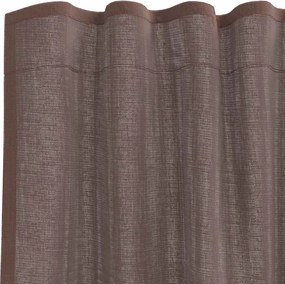 vidaXL Κουρτίνες Voile με τσέπες ράβδου 2 τεμάχια Καφέ