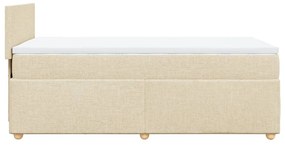 ΚΡΕΒΑΤΙ BOXSPRING ΜΕ ΣΤΡΩΜΑ ΚΡΕΜ 90X190 ΕΚ.ΥΦΑΣΜΑΤΙΝΟ 3286533