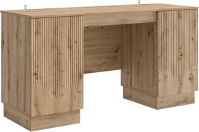 vidaXL Γραφείο Artisan Δρυς 142,5 x 50 x 75 εκ. Επεξεργασμένο Ξύλο